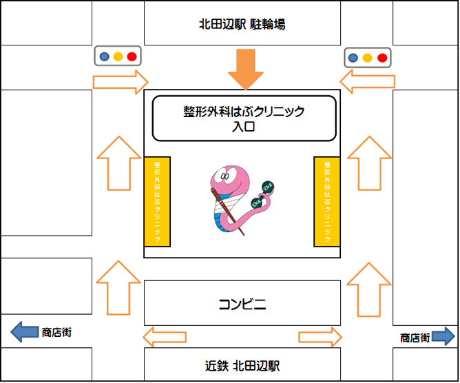 当整形外科周辺地図